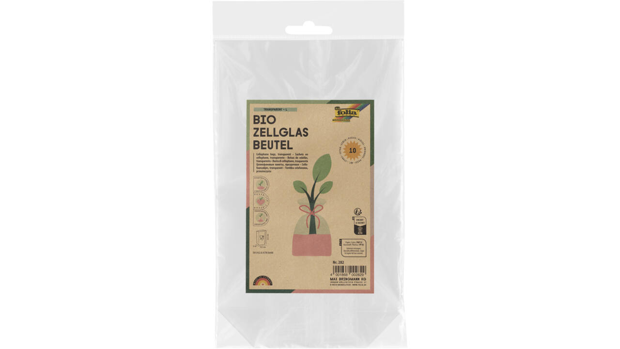 Cellofaanzak Folia 145x235mm 10 stuks transparant