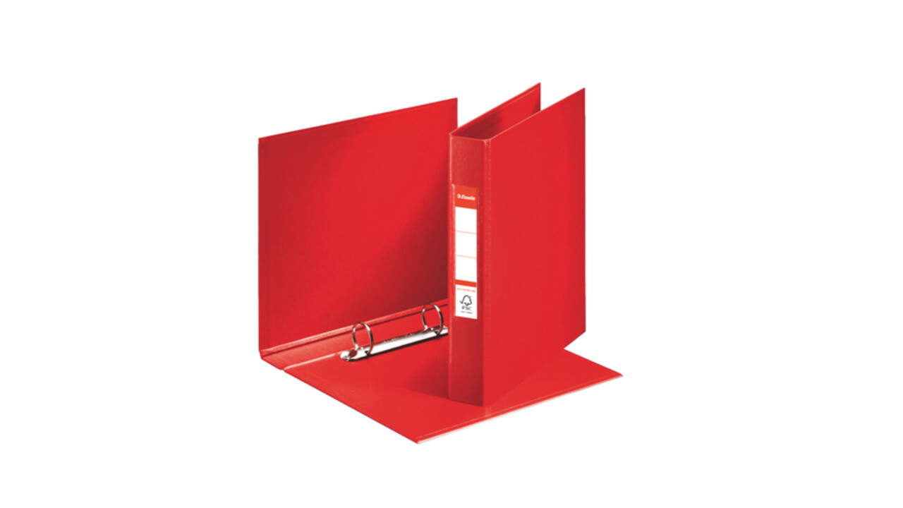 Ringband Esselte VIVIDA A5 25mm 30% gerecycled PP folie rood
