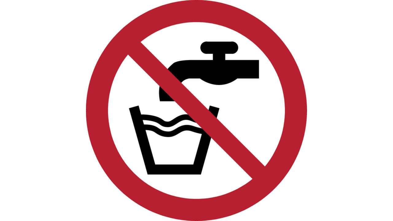 Pictogram bordje Djois Geen drinkwater Ø100mm rood