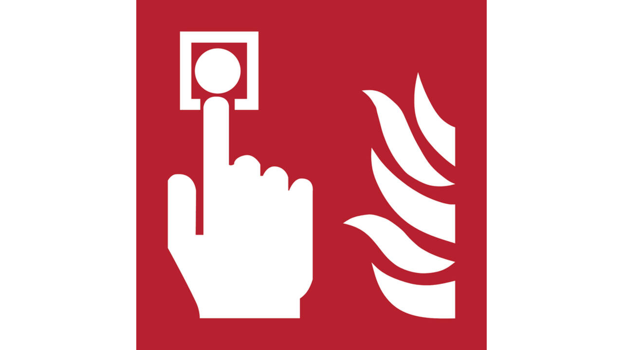 Pictogram bordje Djois Brandmelder 200x200mm rood