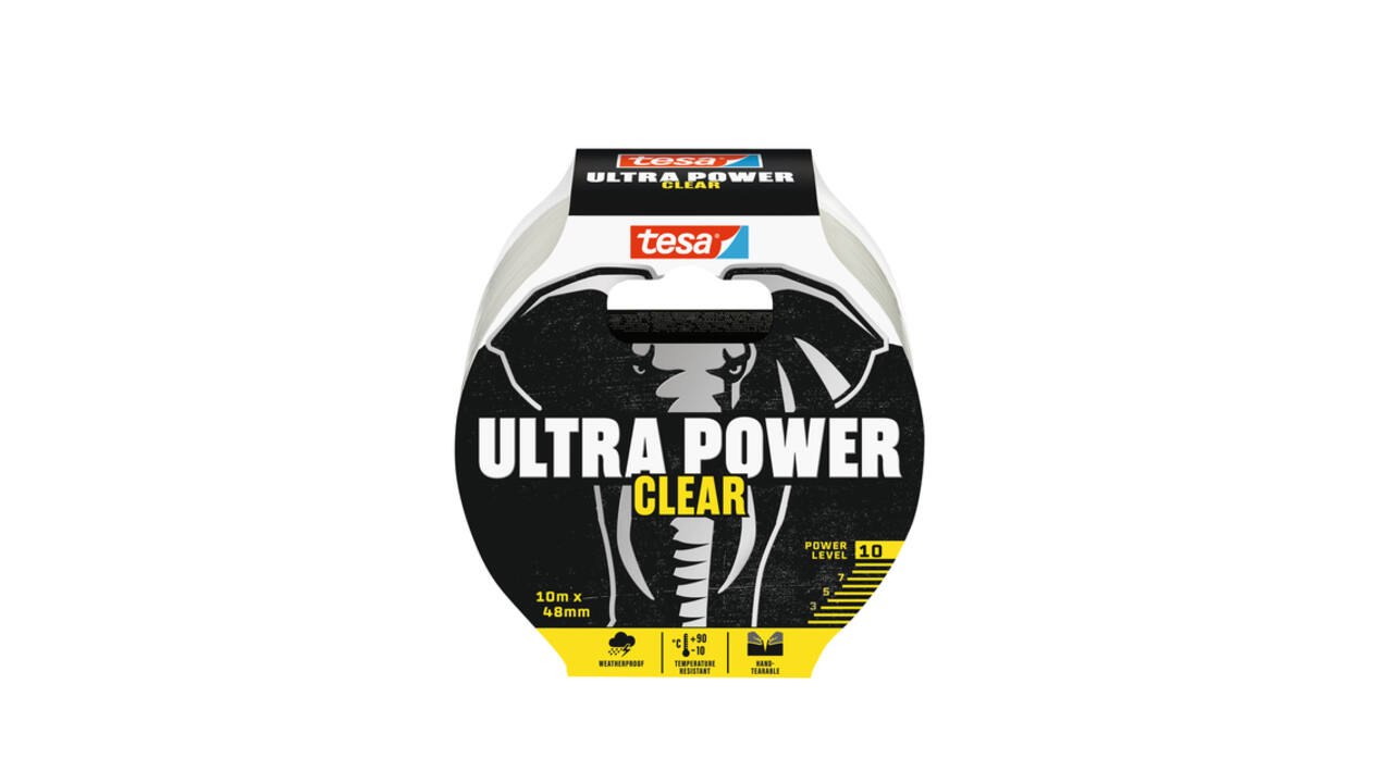 Reparatietape tesa Ultra Power Clear repair 10mx48mm transparant