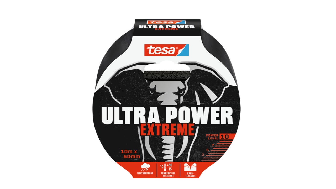 Reparatietape tesa Ultra Power Extreme repair 10mx50mm zwart