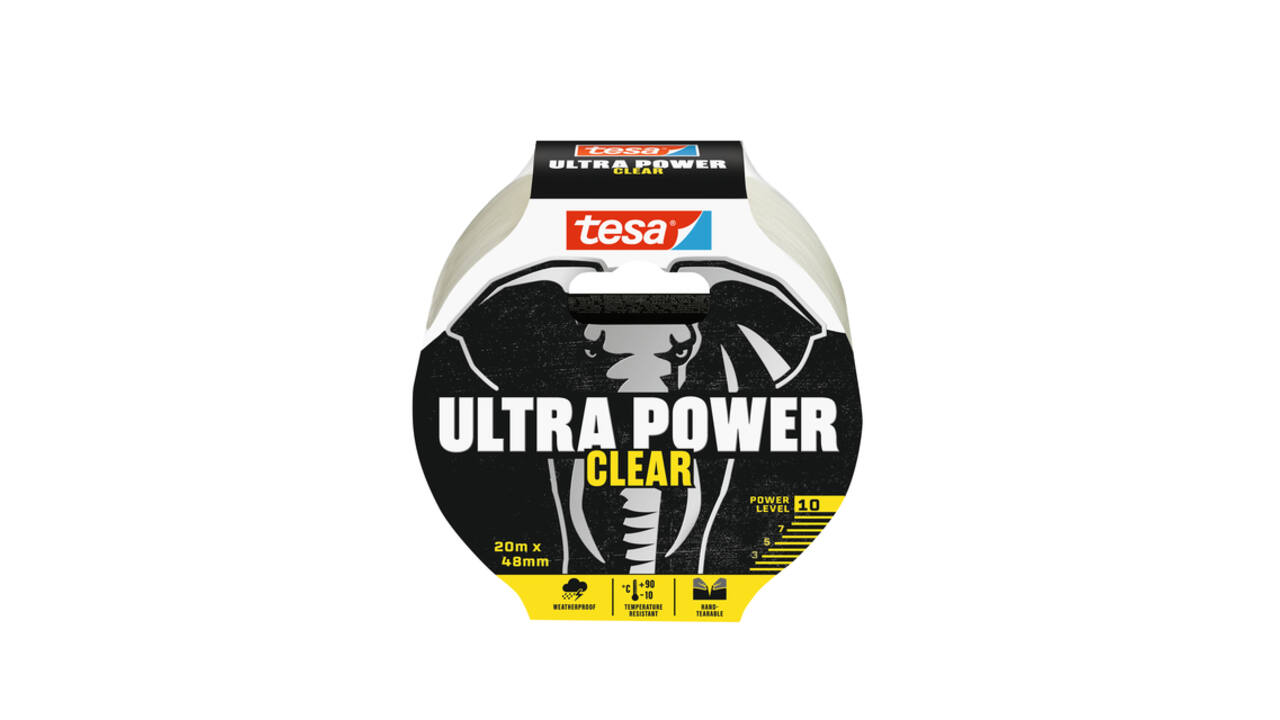 Reparatietape tesa Ultra Power Clear repair 20mx48mm transparant