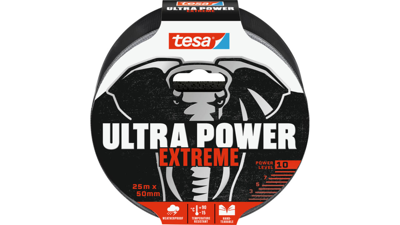 Reparatietape tesa Ultra Power Extreme repair 25mx50mm zwart