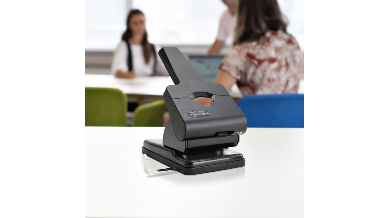 Perforator Rapesco Germ-Savvy Heavy Duty HD865-P antibacterieel 2-gaats zwart