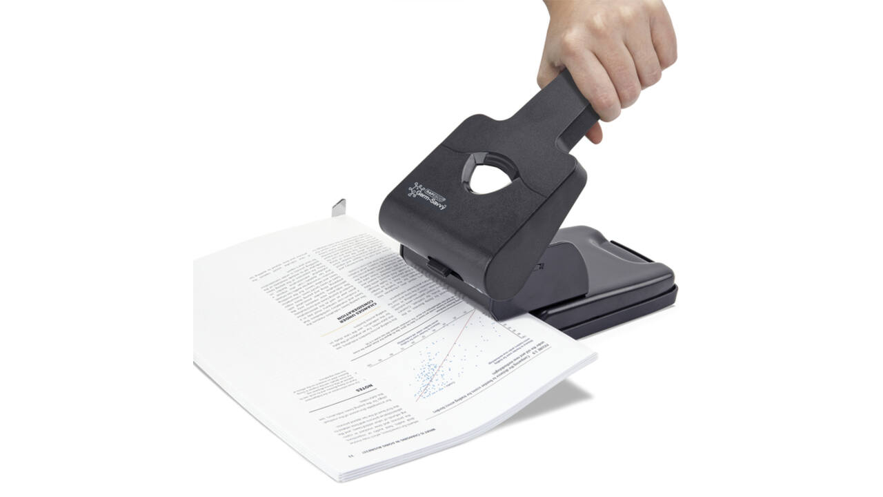 Perforator Rapesco Germ-Savvy Heavy Duty HD865-P antibacterieel 2-gaats zwart