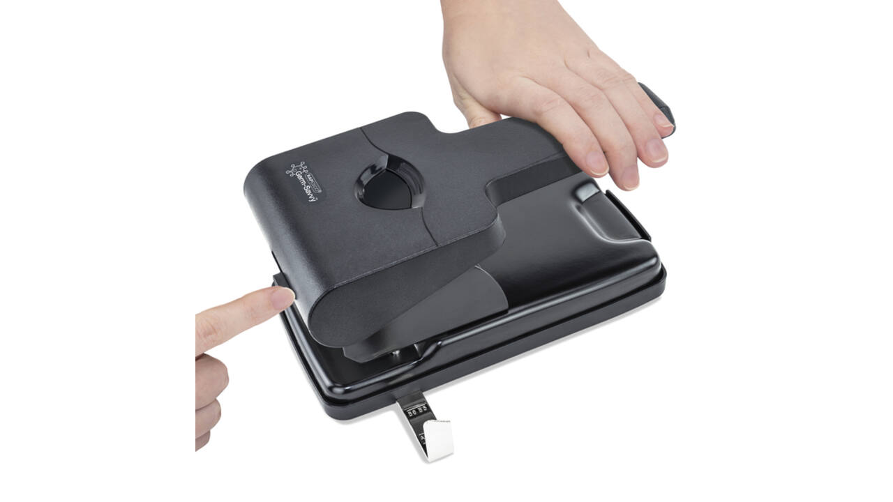 Perforator Rapesco Germ-Savvy Heavy Duty HD865-P antibacterieel 2-gaats zwart