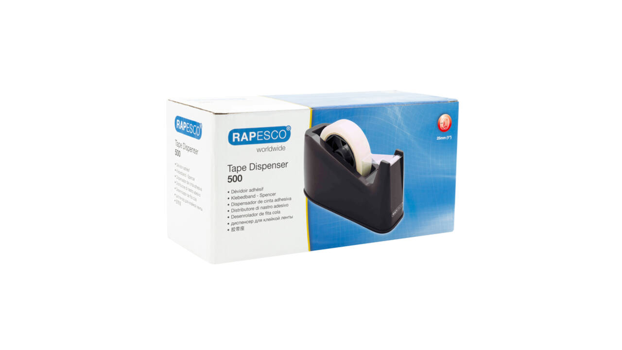 Plakbandhouder Rapesco Germ-Savvy 500 antibacterieel zwart