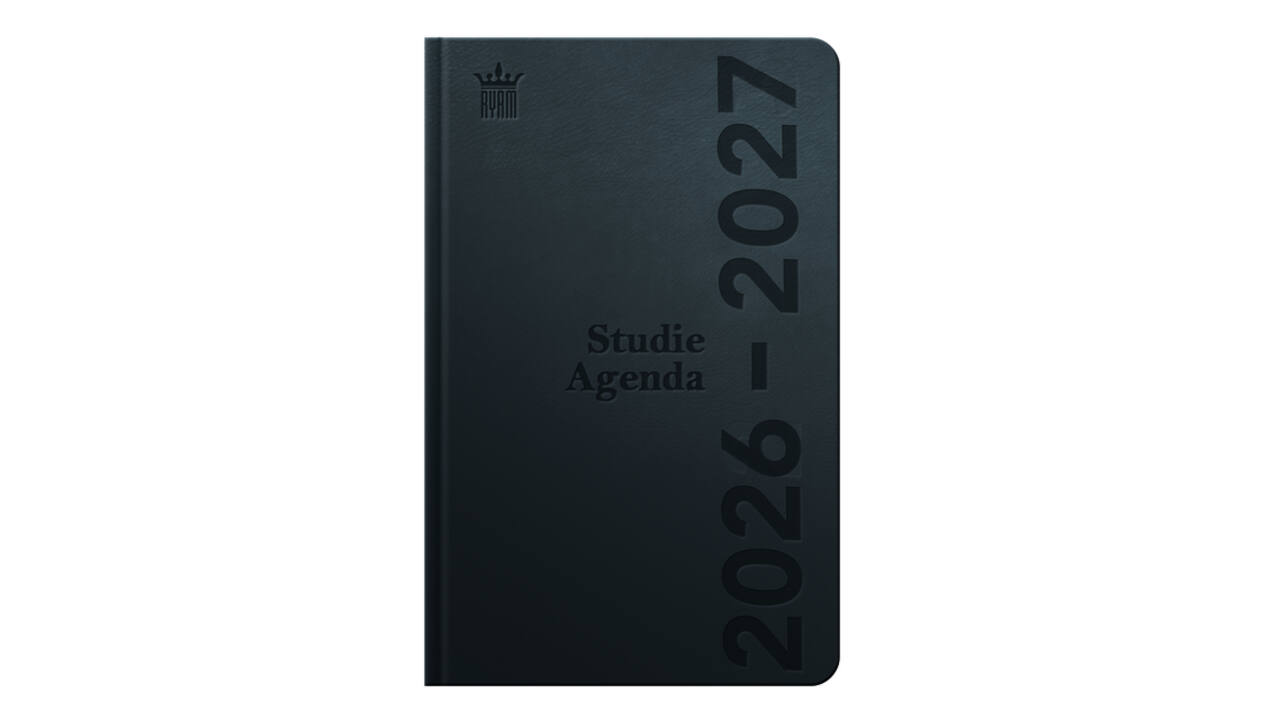 Schoolagenda 2026-2027 Ryam Studie DeLuxe 7dagen/2pagina's zwart