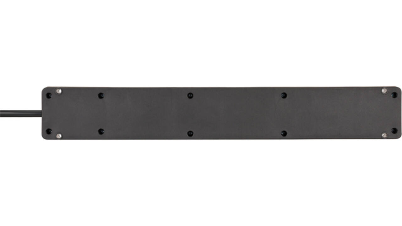 Stekkerdoos Brennenstuhl Bremounta 5vdig incl 2 USB 3m zwart