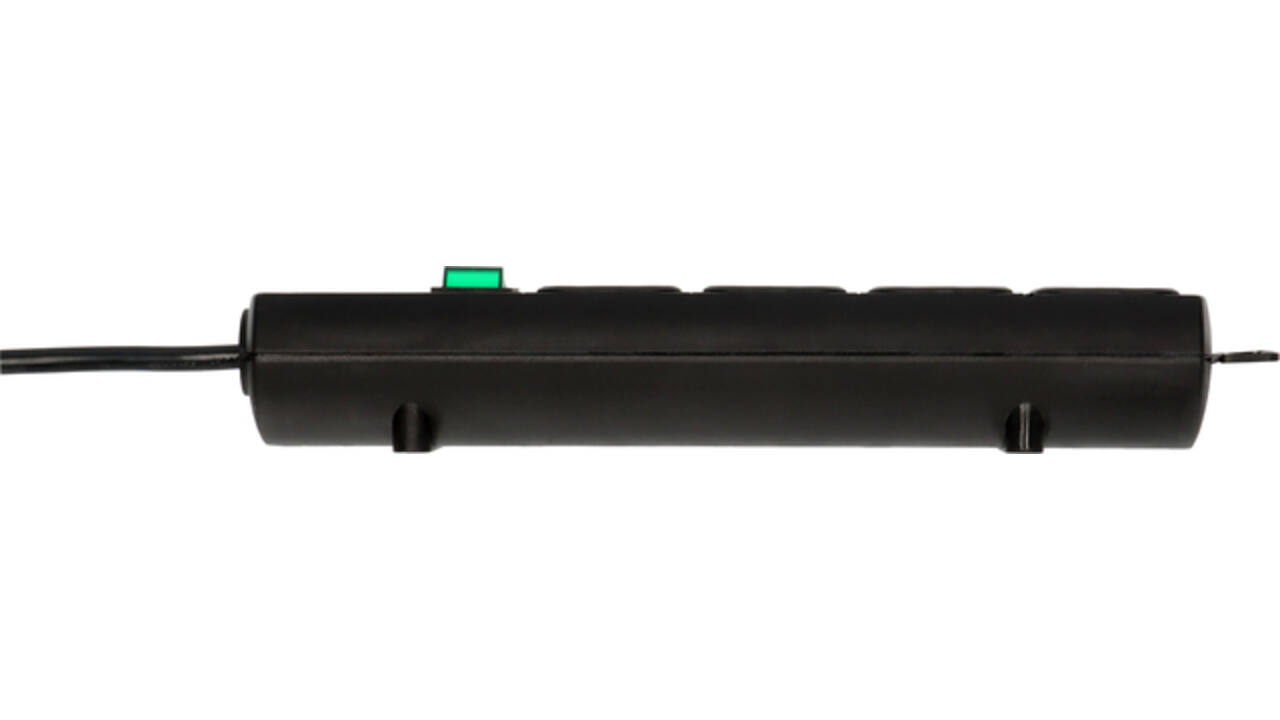 Stekkerdoos Brennenstuhl Comfort Plus 4vdg incl platte stekker 2m zw