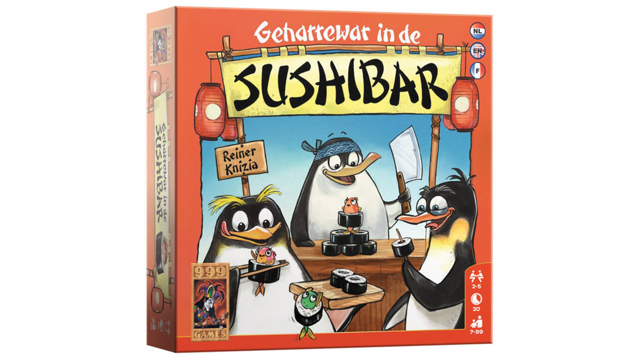 Dobbelspel Geharrewar in de Sushibar