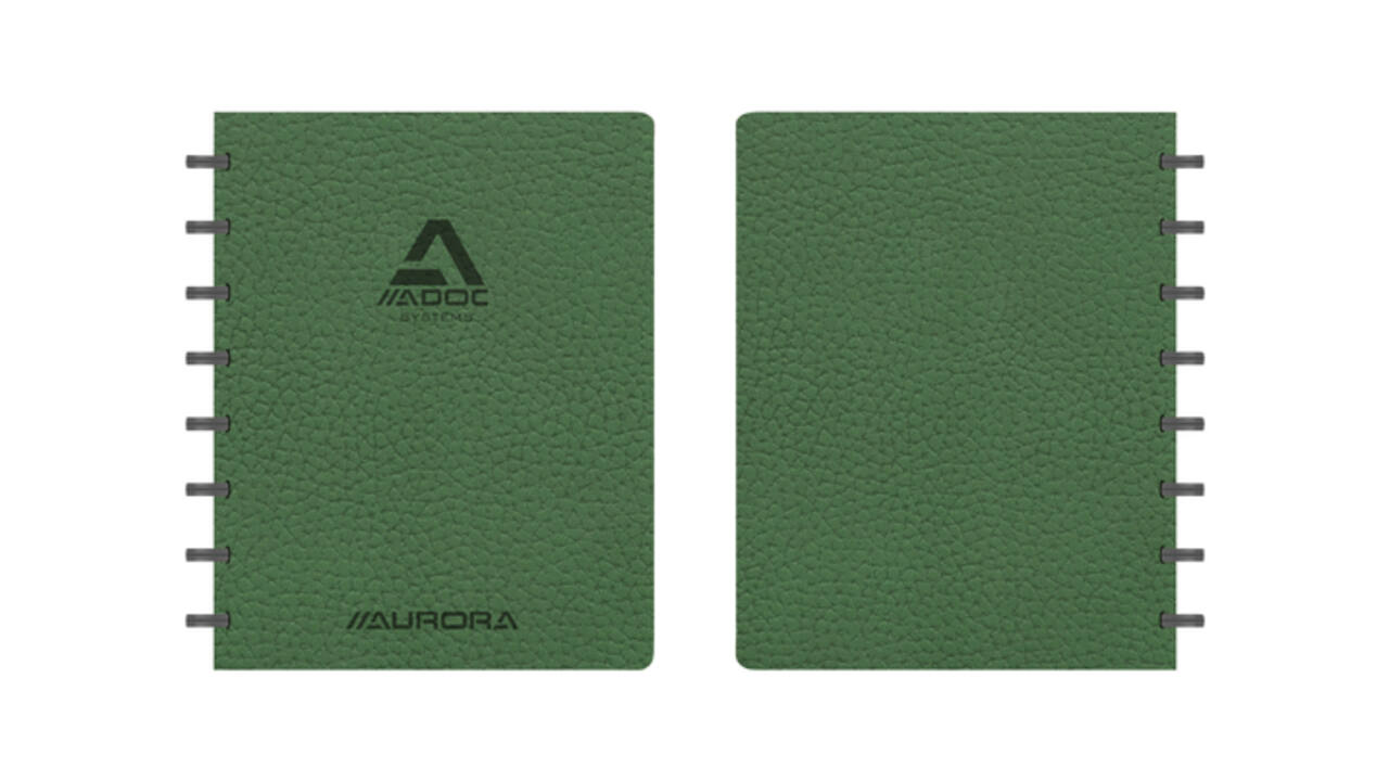 Schrift Adoc Business A5 ruit 5x5mm 144 pagina's 90gr groen