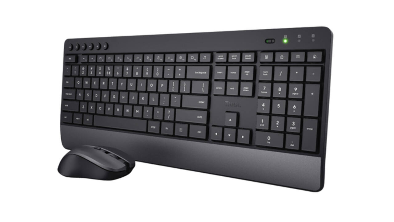 Toetsenbord Trezo Eco Comfort + muis QWERTY zwart
