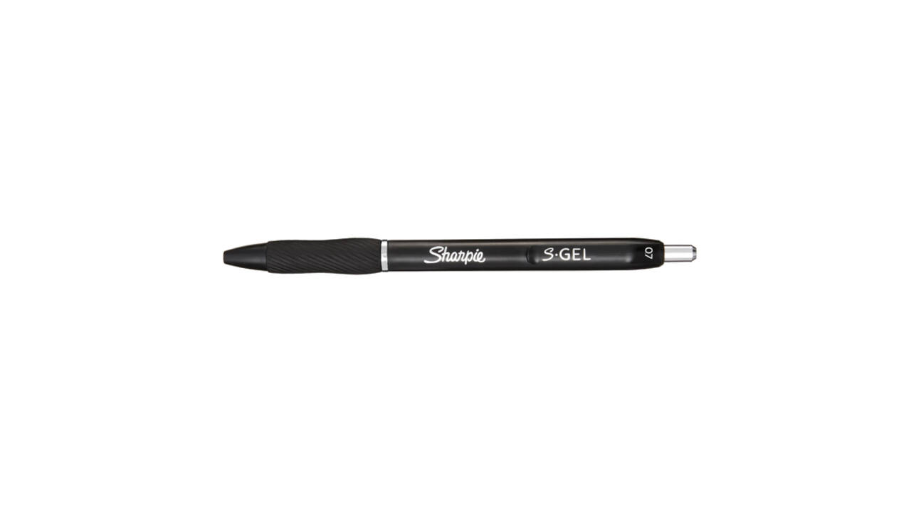Gelschrijver Sharpie S-gel medium zwart blister à 3 stuks