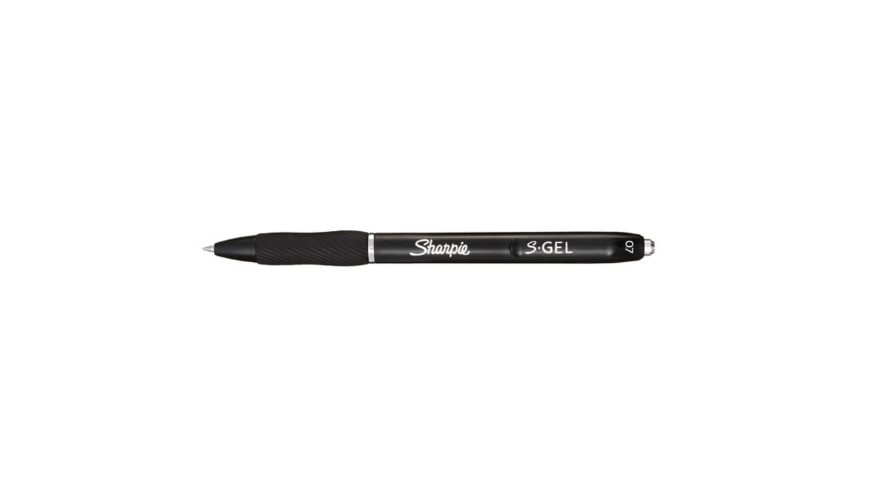 Gelschrijver Sharpie S-gel medium zwart blister à 3 stuks
