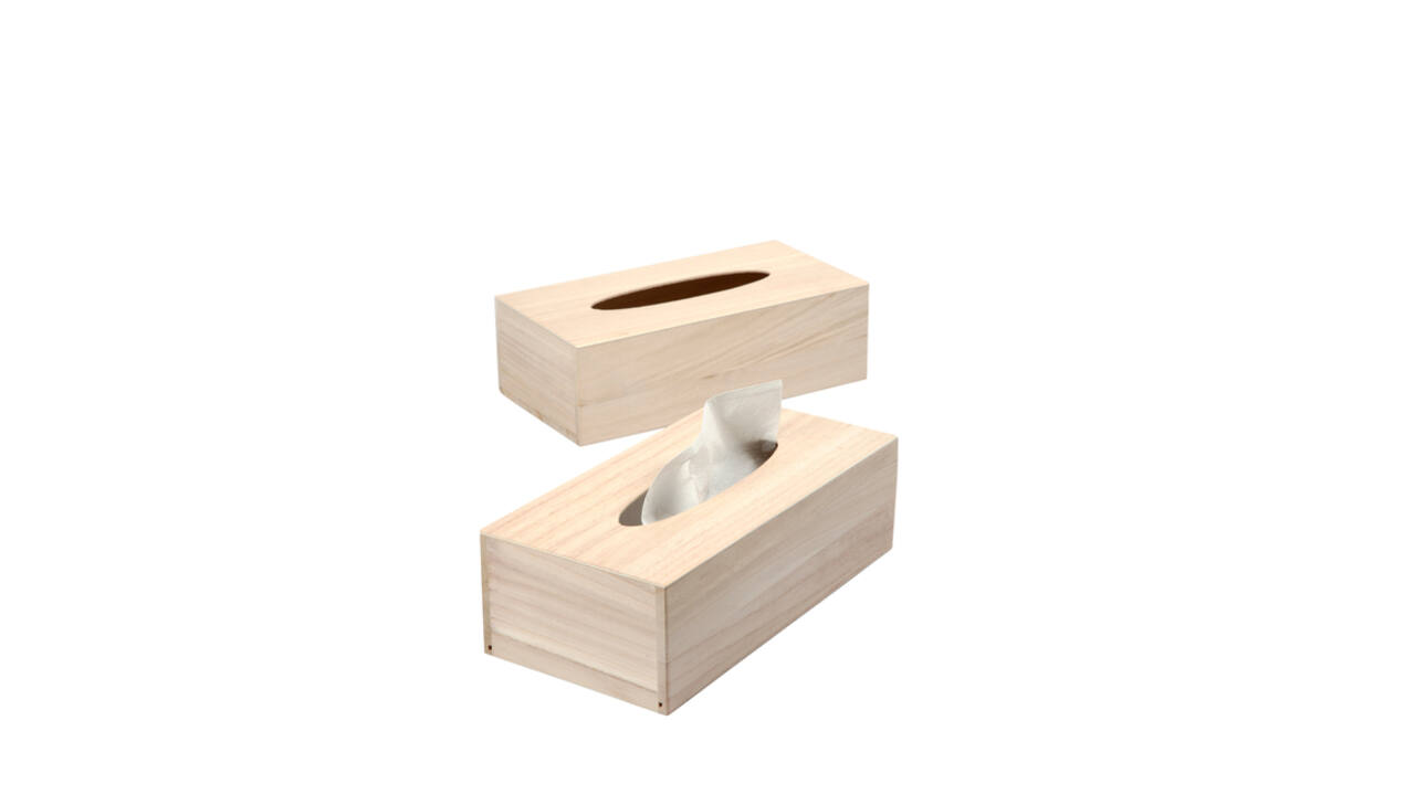 Tissuedoos Creativ Company 27x14x8cm hout