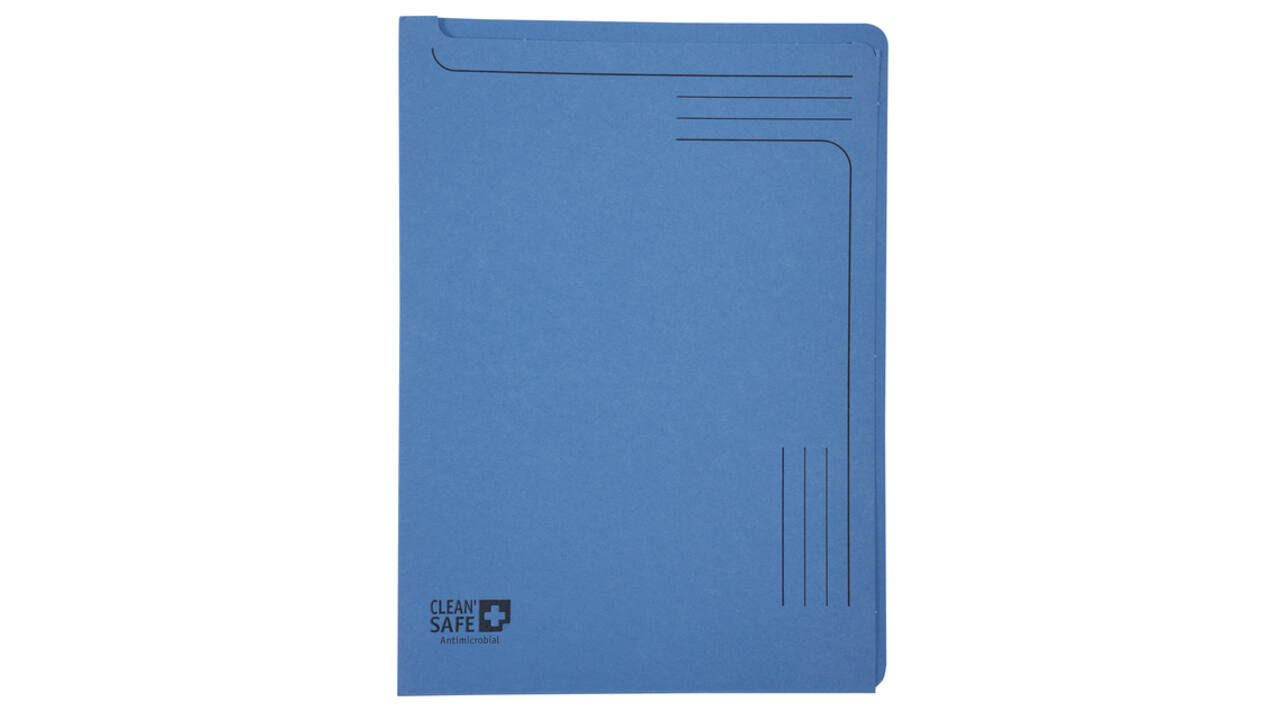 Insteekmap Exacompta L-model Clean'Safe bedrukt blauw 5 stuks