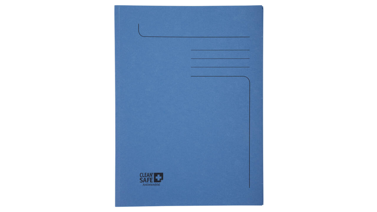 Dossiermap Exacompta Clean'Safe 2kleppen blauw 5 stuks