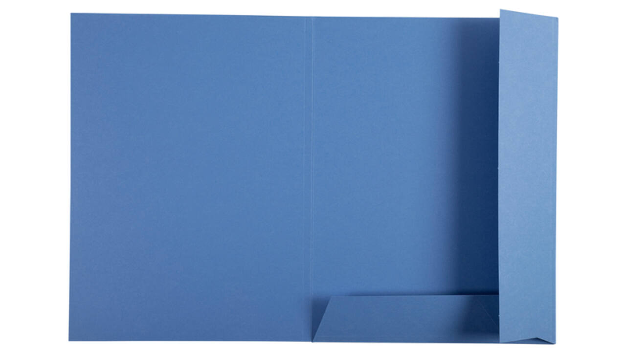 Dossiermap Exacompta Clean'Safe 2kleppen blauw 5 stuks
