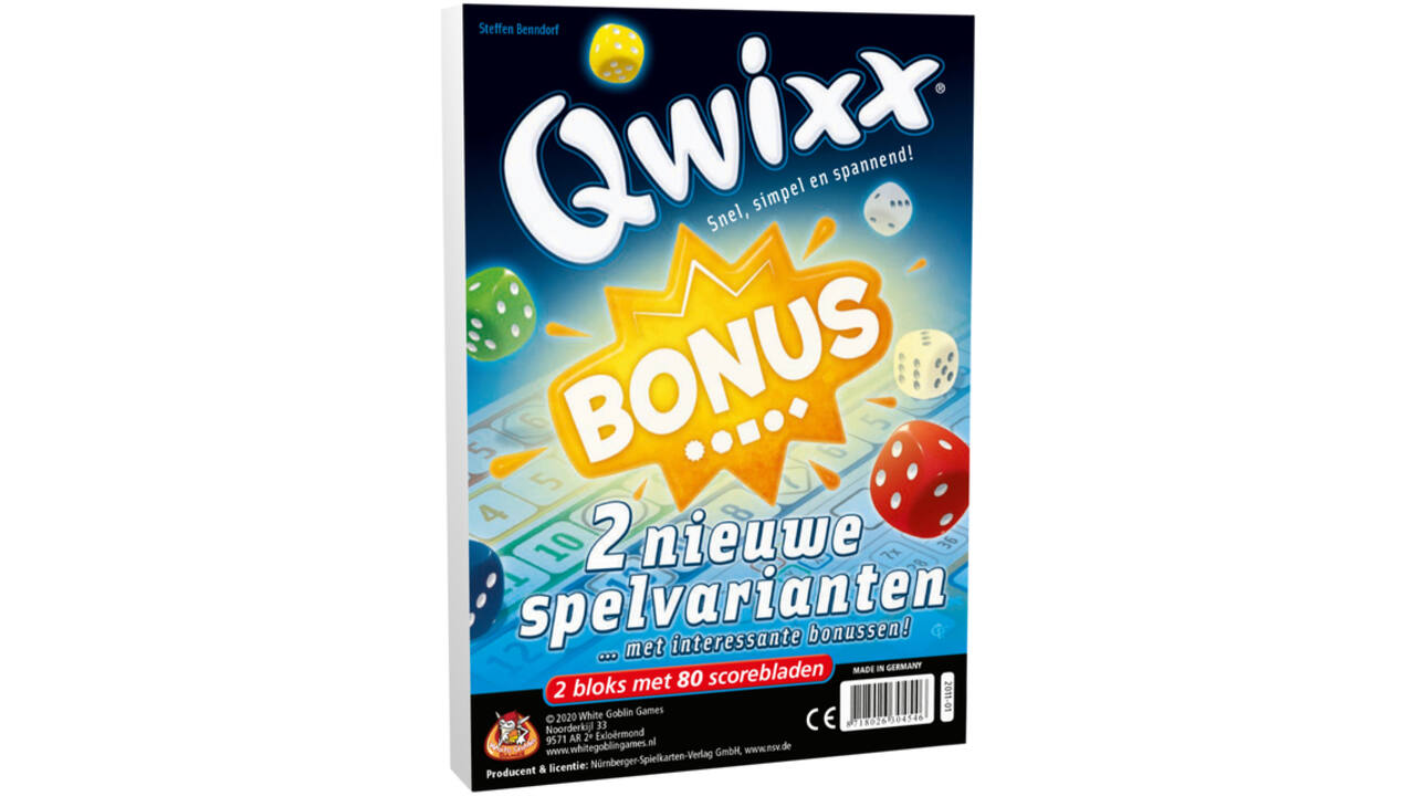 Dobbelspel Qwixx Bonus + 2 extra scorebloks