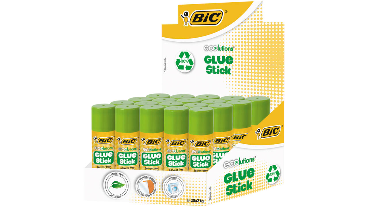 Lijmstift Bic ecolutions 21gr doos à 12+8 gratis
