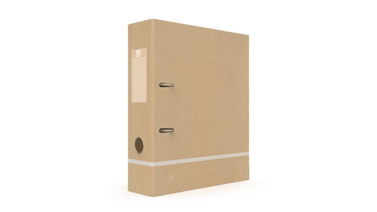 Ordner Oxford Touareg A4 80mm karton naturel/wit