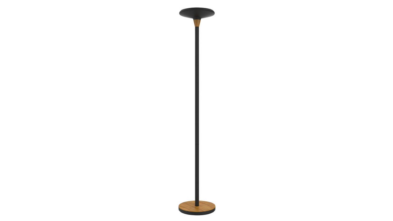 Vloerlamp Unilux Baly led bamboe zwart
