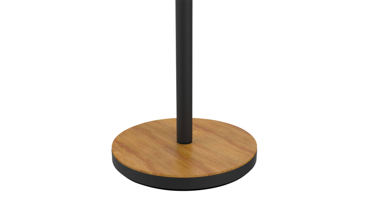 Vloerlamp Unilux Baly led bamboe zwart