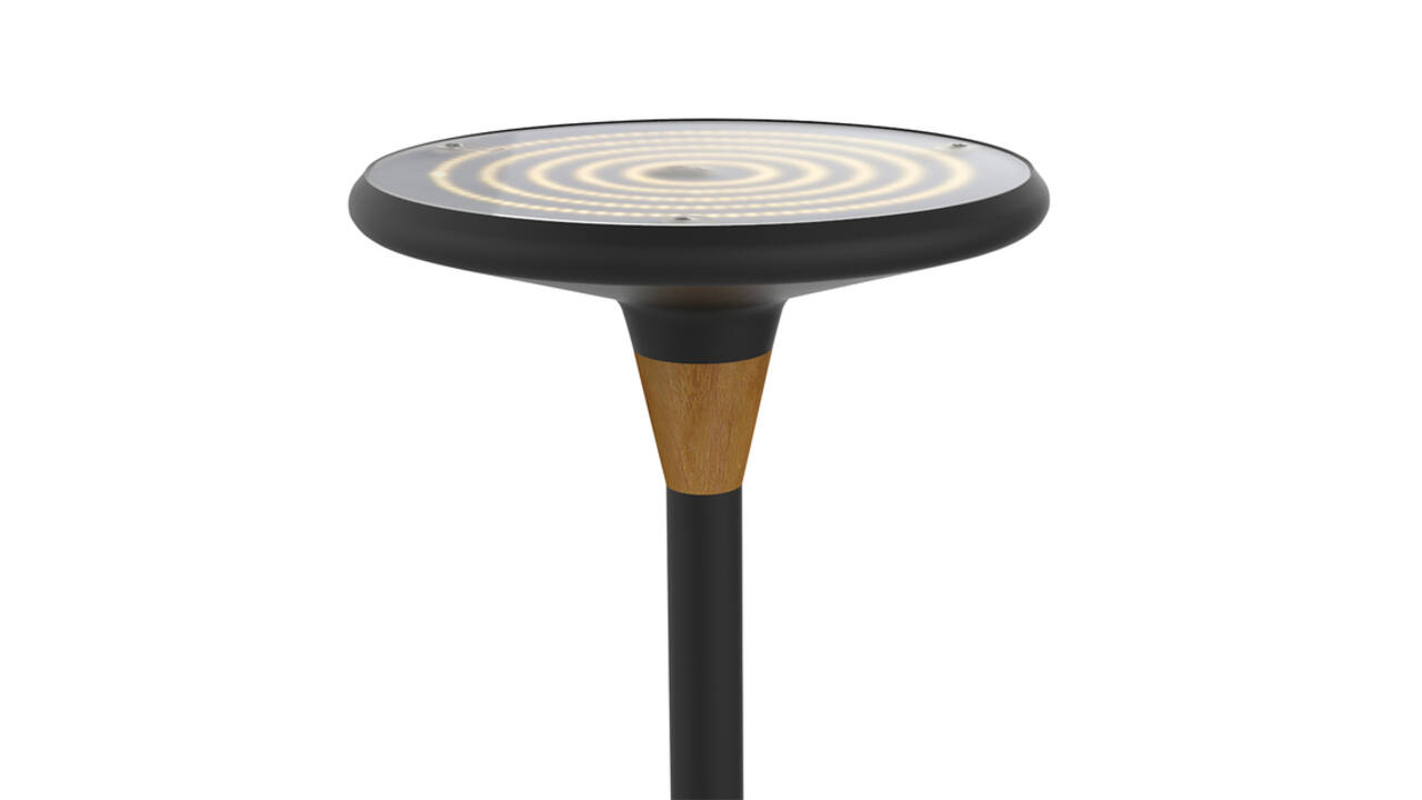 Vloerlamp Unilux Baly led bamboe zwart
