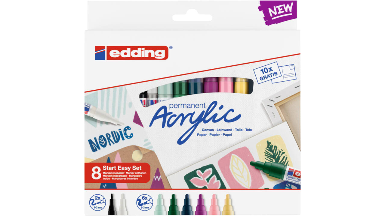 Acrylmarker edding starterskit klein Scandinavisch