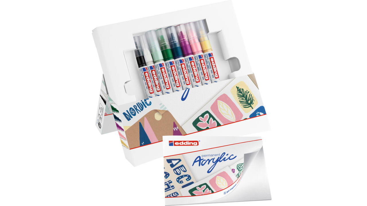 Acrylmarker edding starterskit klein Scandinavisch