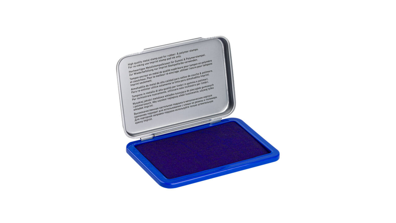 Inktkussen Trodat metaal 9051M 90x50mm blauw