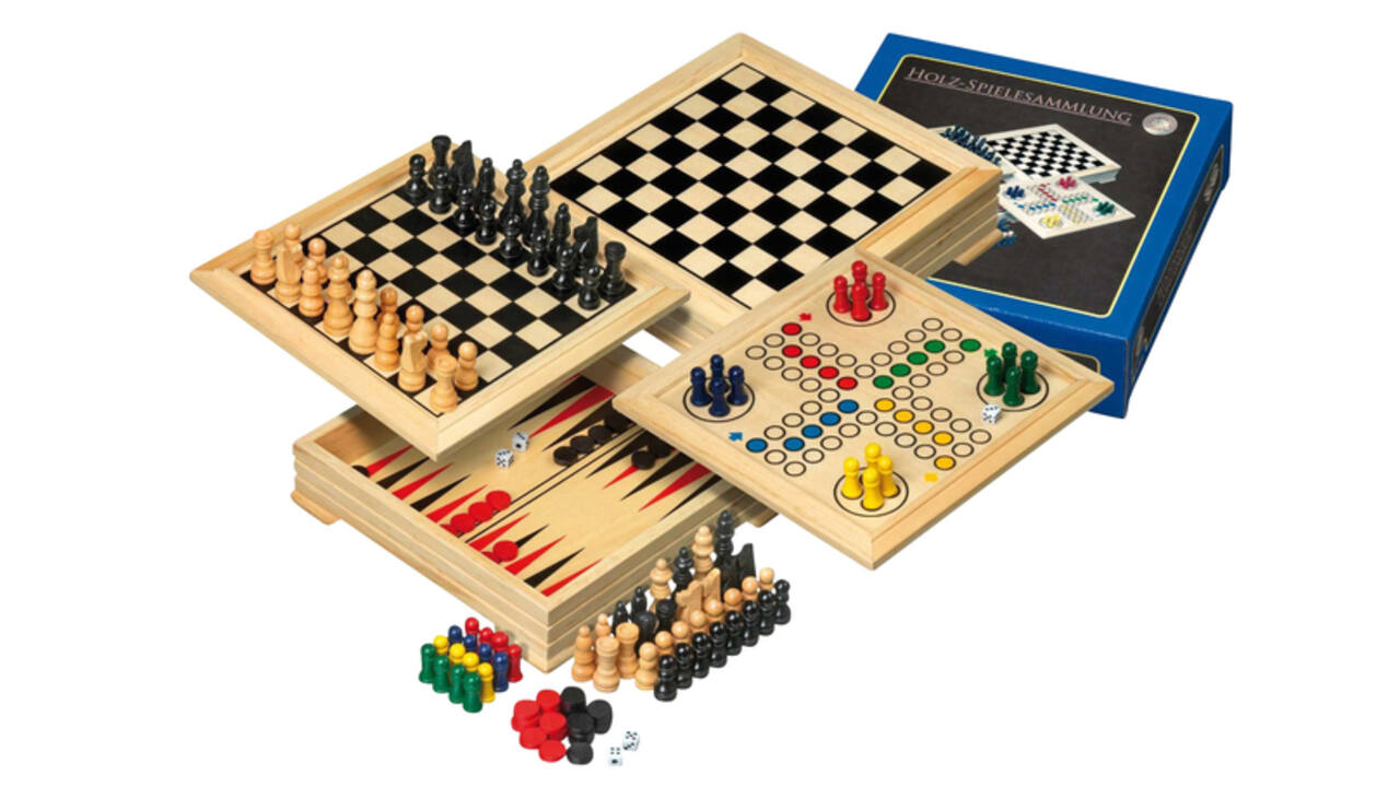 Houten spellendoos