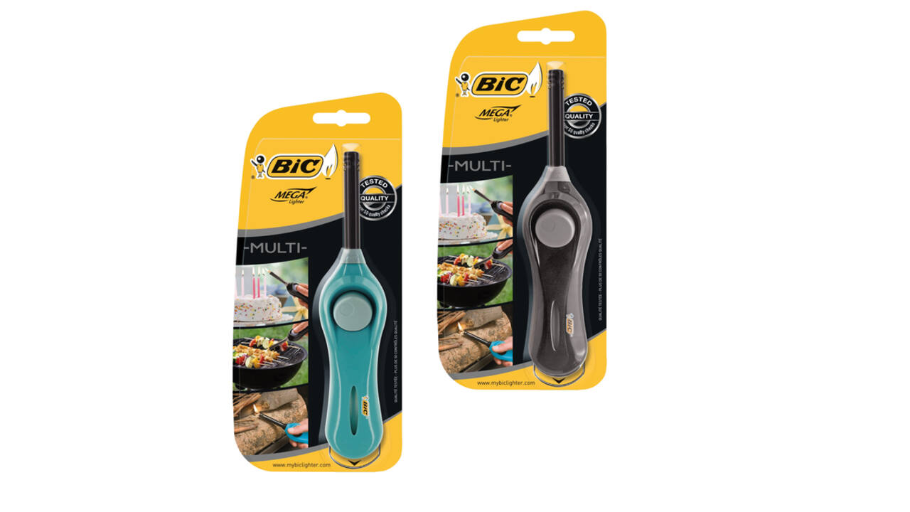Aansteker Bic megalighter U140 multi assorti blister à 1 stuk