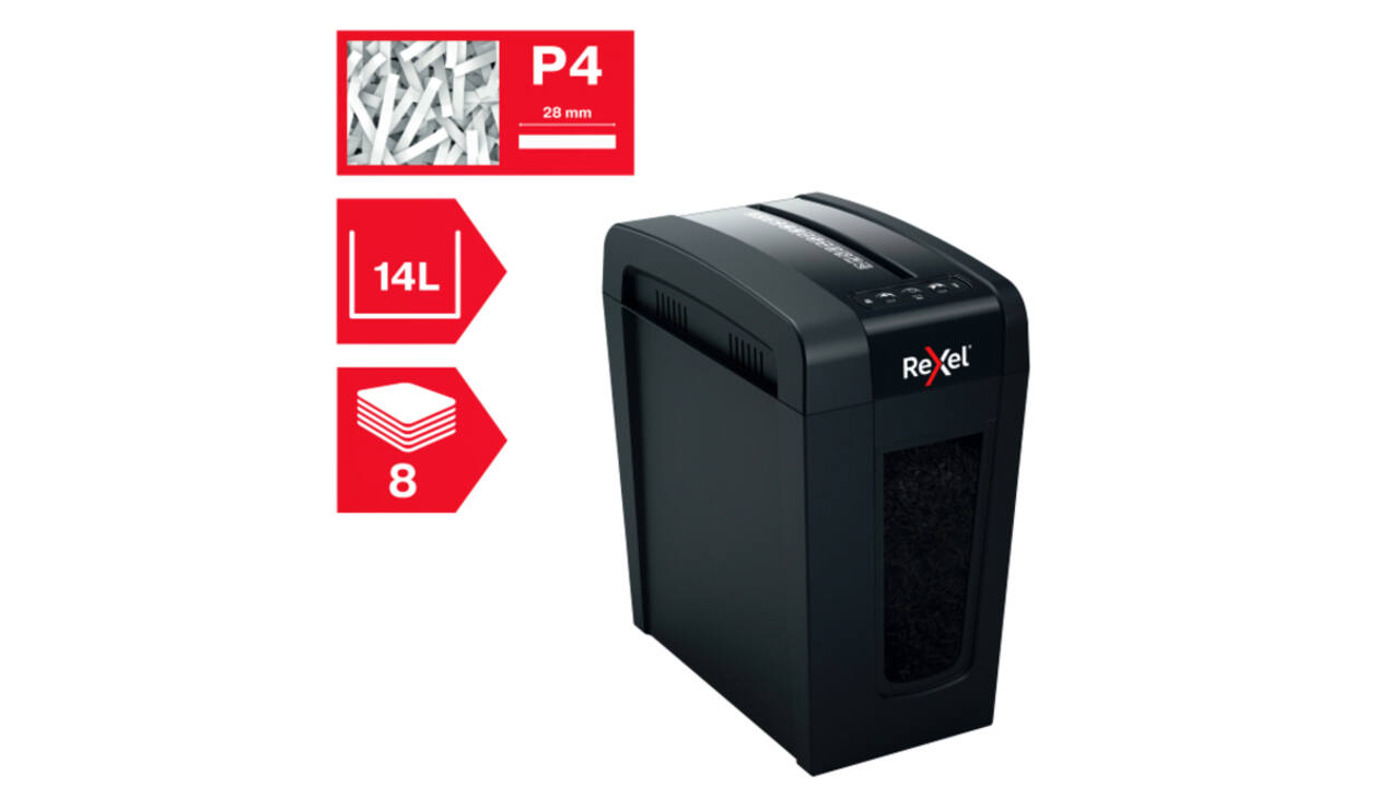 Papiervernietiger Rexel Secure X8-SL P4 snippers 4x40mm