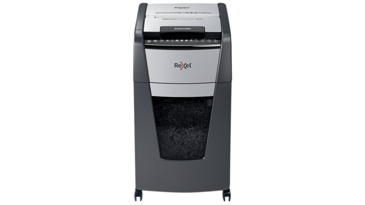 Papiervernietiger Rexel Optimum Auto+ 300X P4 snippers 4x26mm