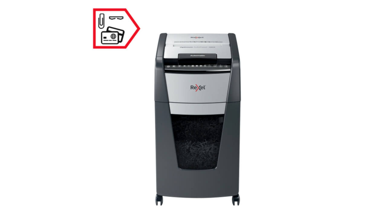 Papiervernietiger Rexel Optimum Auto+ 300X P4 snippers 4x26mm