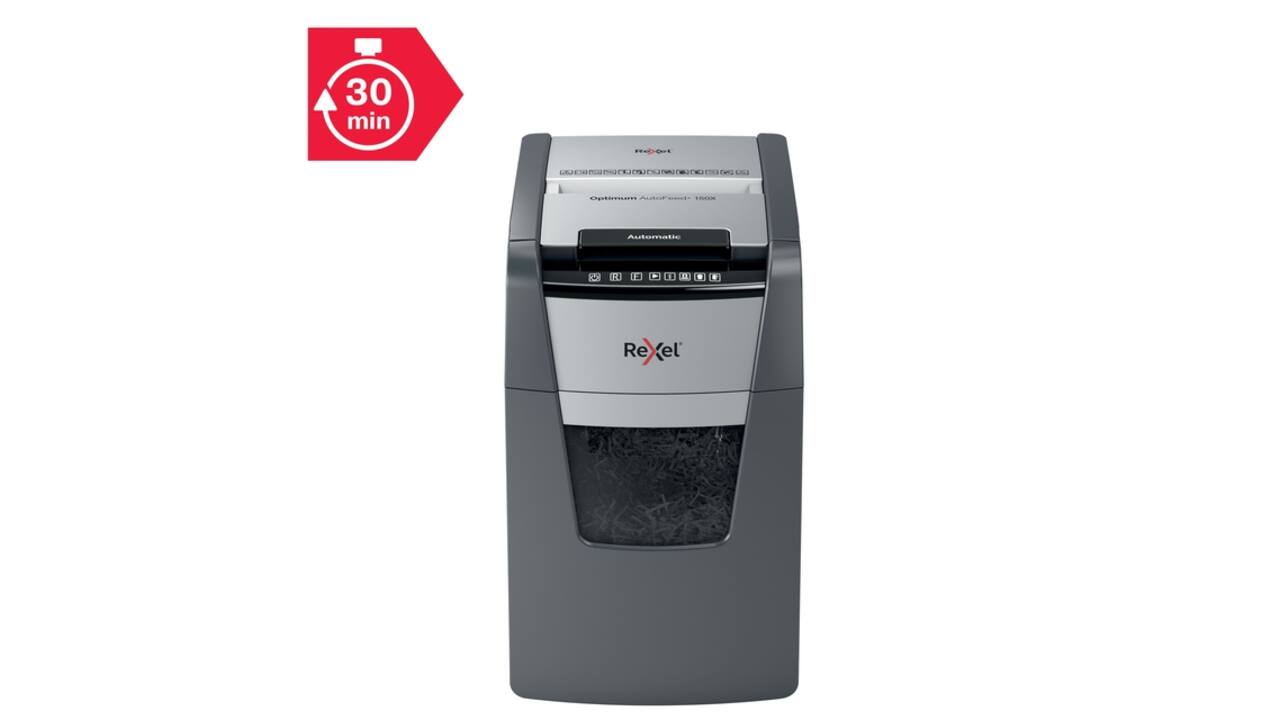 Papiervernietiger Rexel Optimum Auto+ 150X P4 snippers 4x28mm