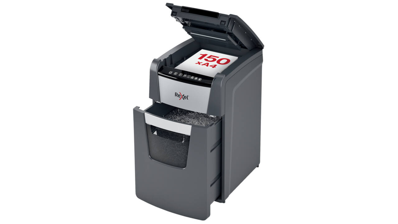 Papiervernietiger Rexel Optimum Auto+ 150X P4 snippers 4x28mm