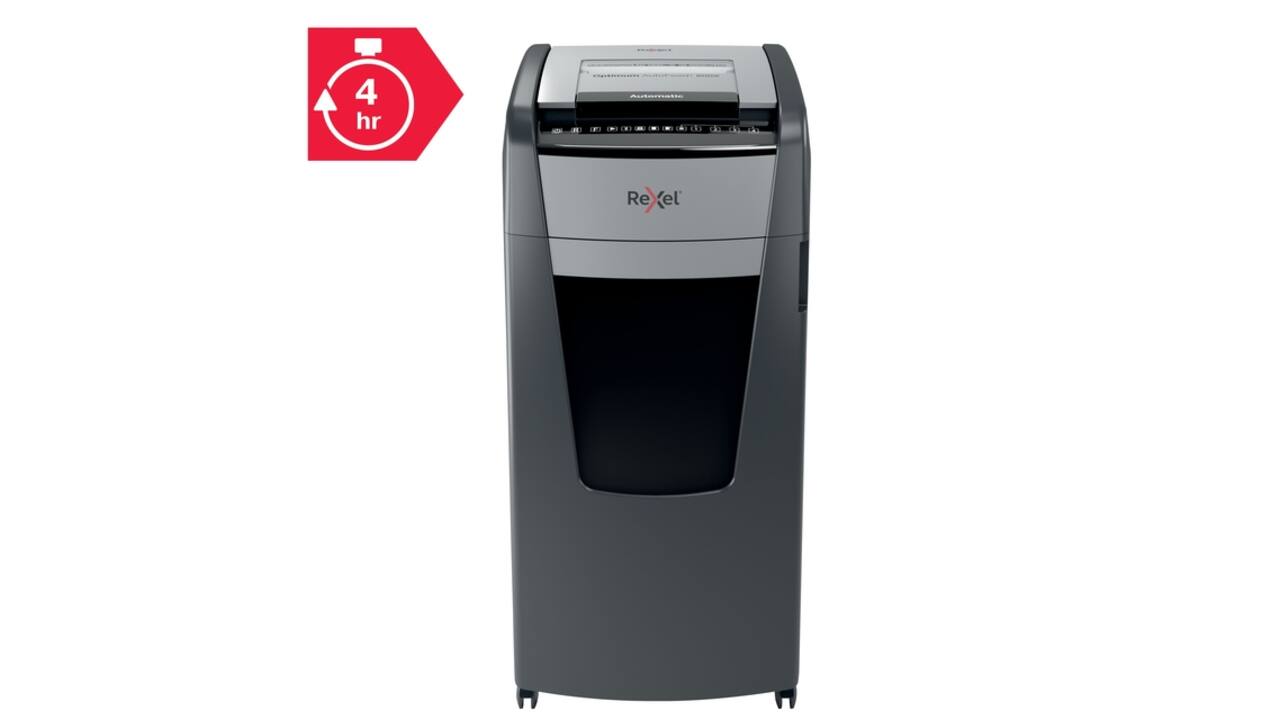 Papiervernietiger Rexel Optimum Auto+ 600X P4 snippers 4x30mm