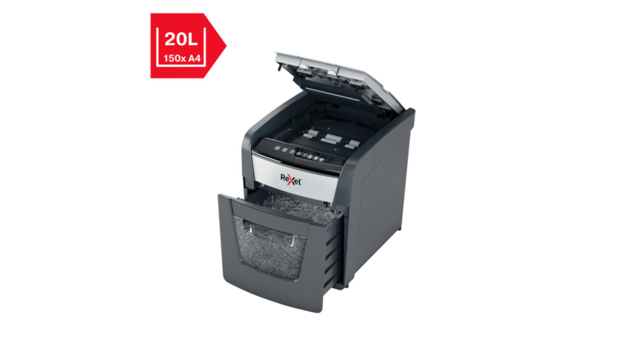 Papiervernietiger Rexel Optimum Auto+ 50X P4 snippers 4x28mm