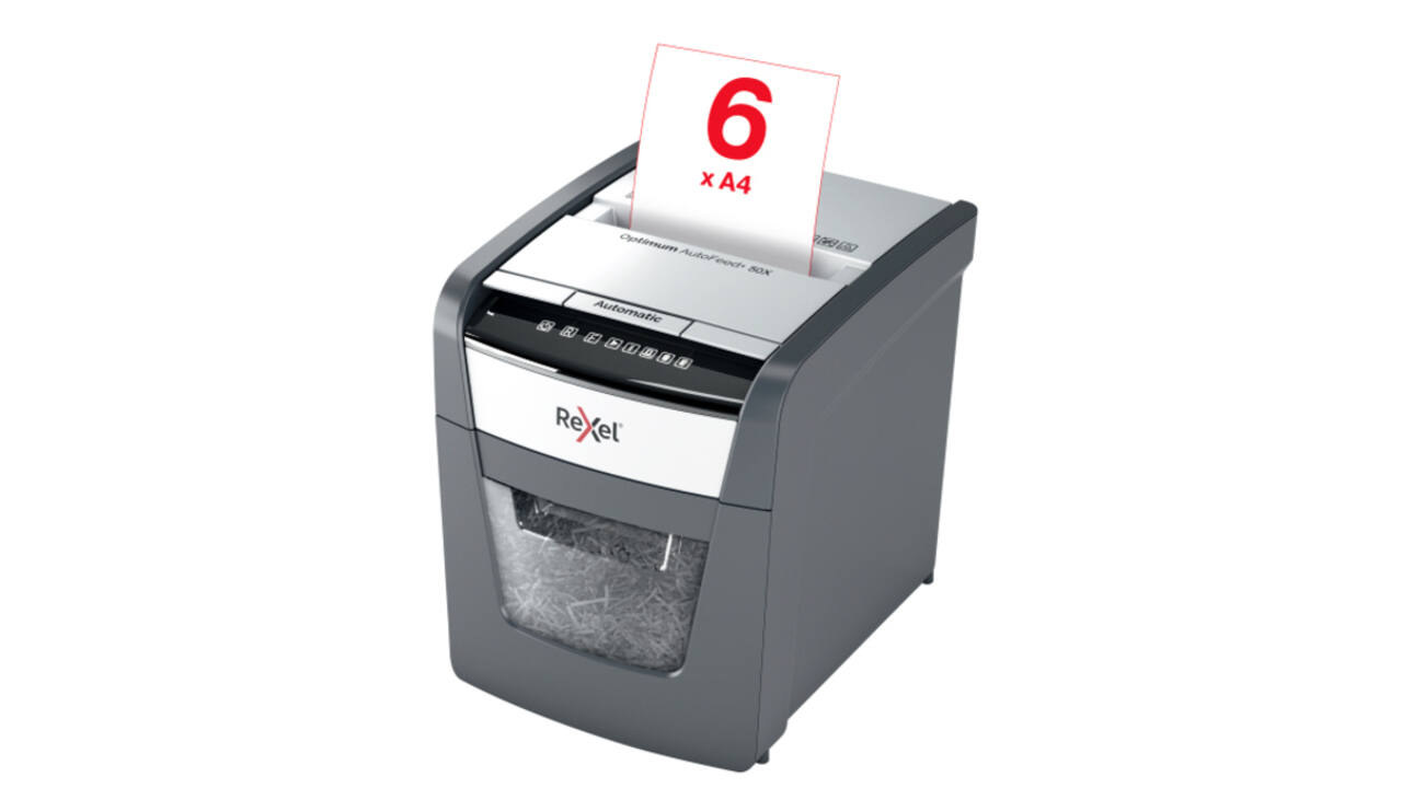 Papiervernietiger Rexel Optimum Auto+ 50X P4 snippers 4x28mm