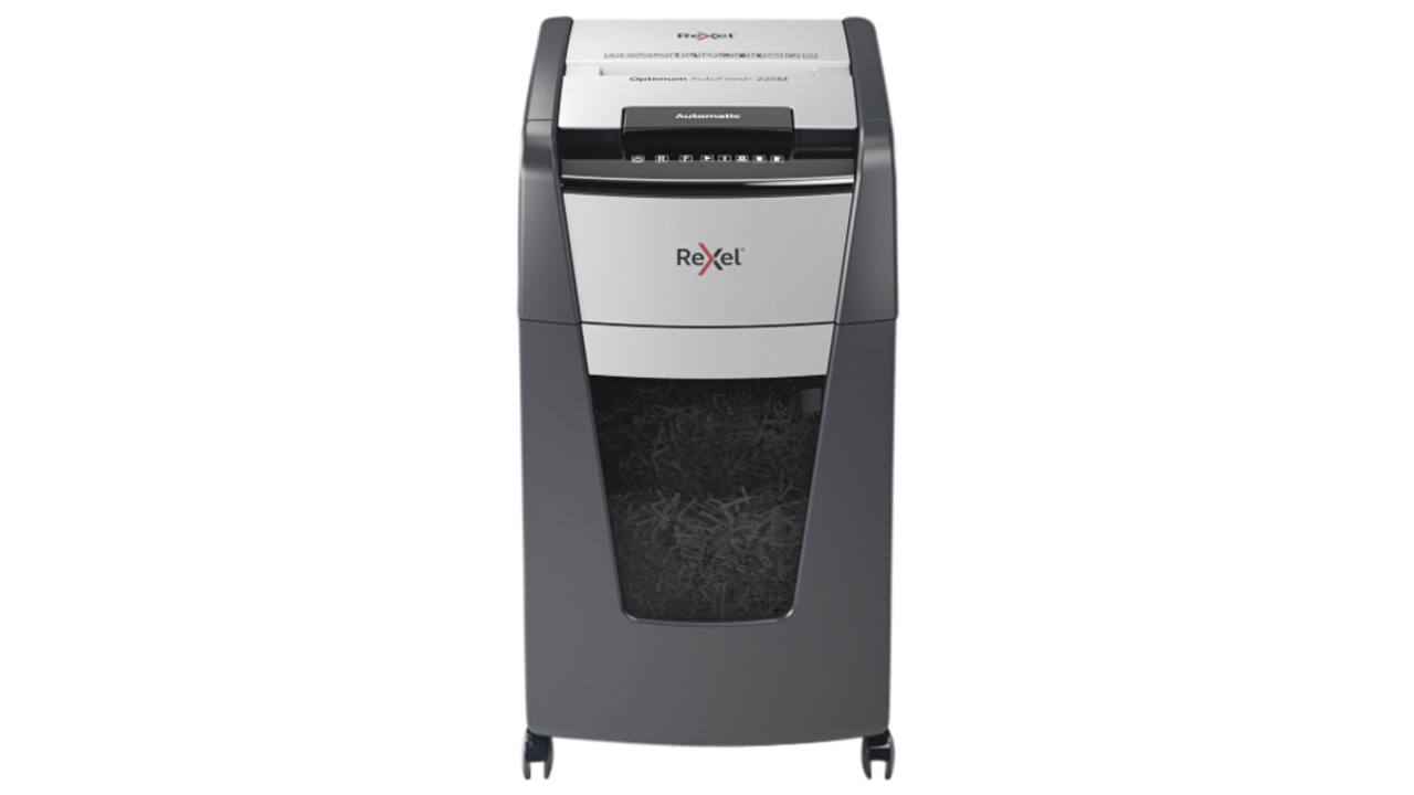 Papiervernietiger Rexel Optimum Auto+ 225M P5 snippers 2x15mm