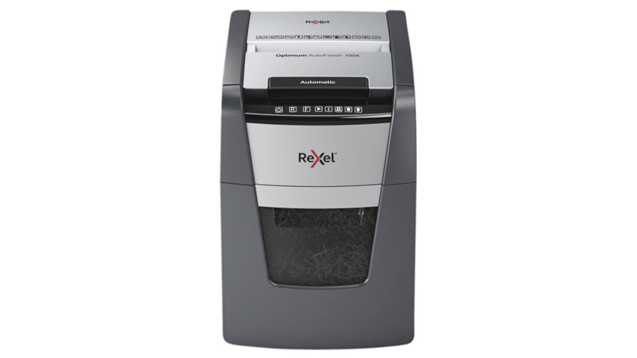 Papiervernietiger Rexel Optimum Auto+ 100X P4 snippers 4x28mm