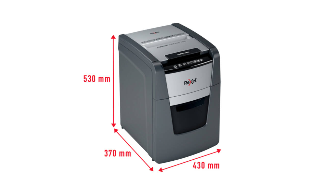 Papiervernietiger Rexel Optimum Auto+ 100X P4 snippers 4x28mm