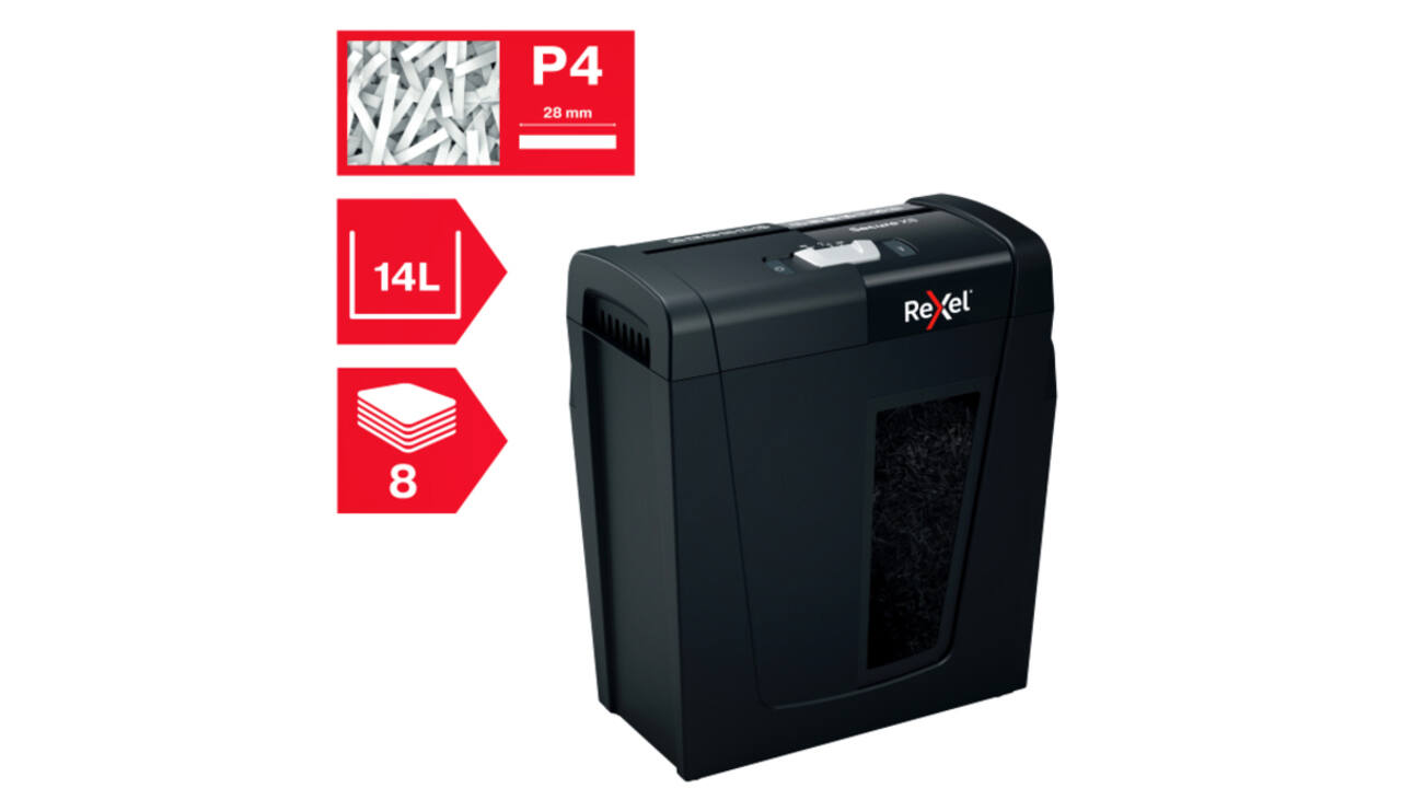 Papiervernietiger Rexel Secure X8 P4 snippers 4x40mm