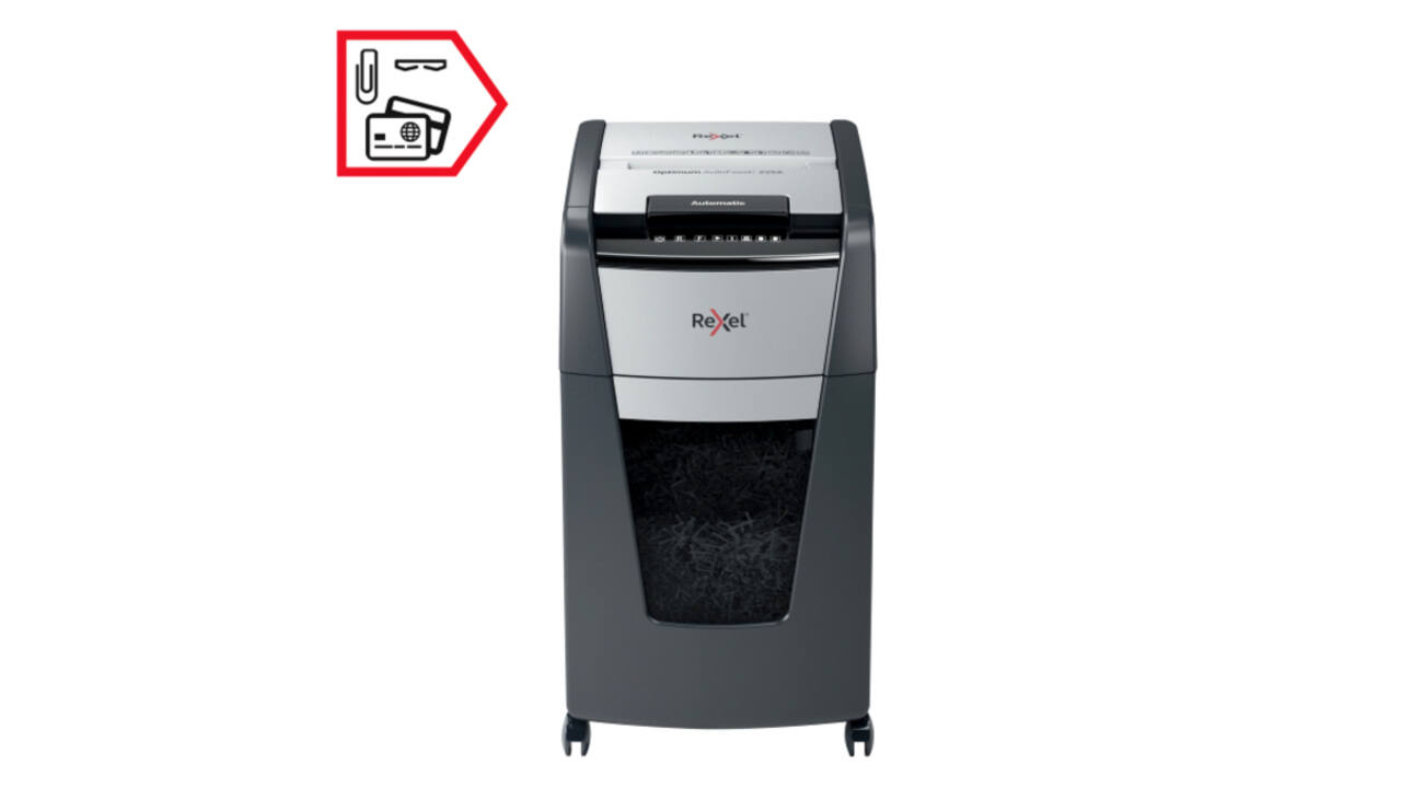 Papiervernietiger Rexel Optimum Auto+ 225X P4 snippers 4x26mm