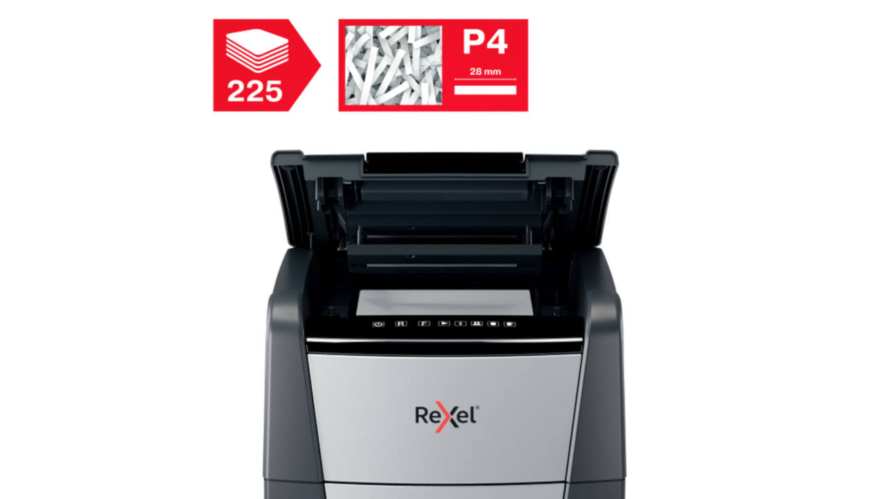 Papiervernietiger Rexel Optimum Auto+ 225X P4 snippers 4x26mm
