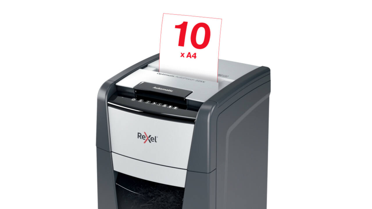 Papiervernietiger Rexel Optimum Auto+ 225X P4 snippers 4x26mm